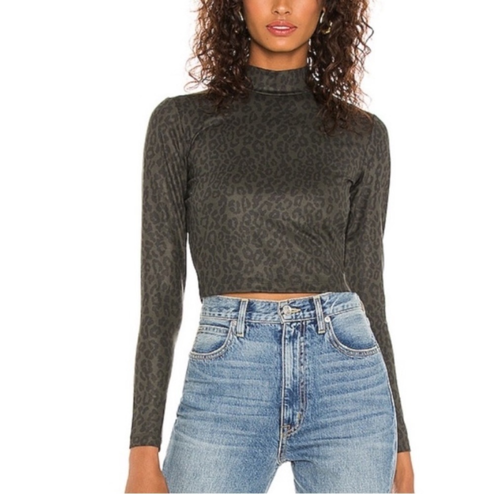 David Lerner Green Patterned Top